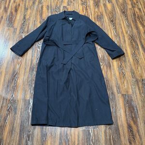 London Fog Men’s‎ / Women’s Size 8 Black Trench Coat Jacket S / M